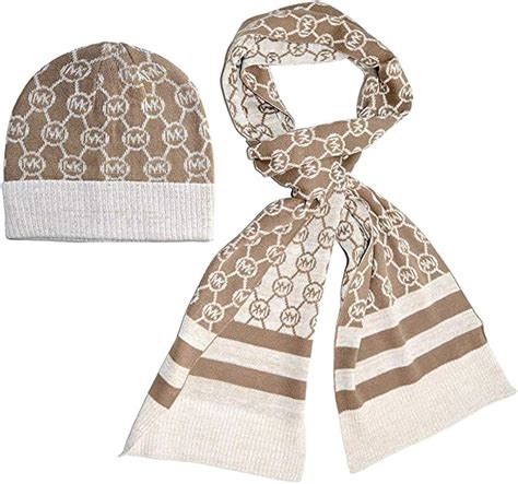 mk scarf and hat set